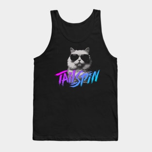 Tailspin Band Cat Graphic Color Splash Tank Top